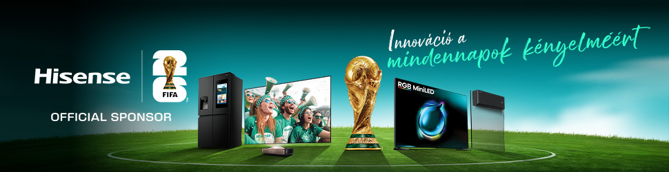 Hisense — Innováció a mindennapok kényelméért. Official sponsor.